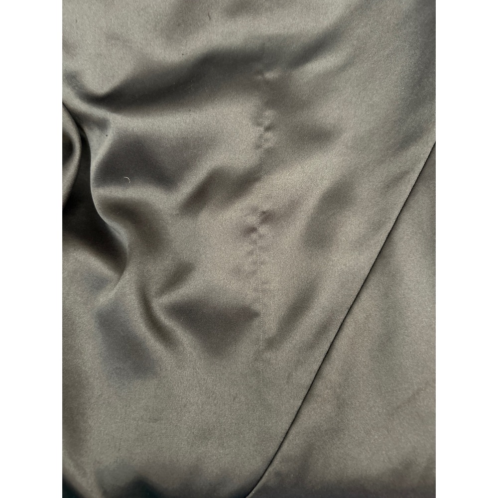 Vintage Cacique Satin Slip Dress Minimalist Goth Grunge Black Midi Lingerie S - Picture 5 of 5